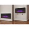 Northwest 50 Inch Stainless Black Electric Fireplace Recessed Wall Front Vent LED 1500W 3 Colors Remote